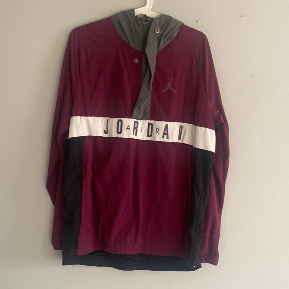 Jordan Men's Maroon and Black Jacket
